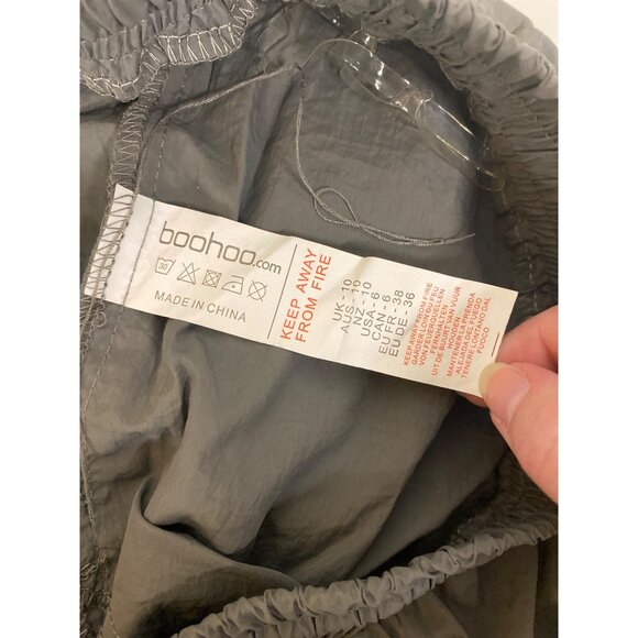 Boohoo Womens Drawstring Cargo Pants With Ruched Details Size 6 - Picture 9 of 9